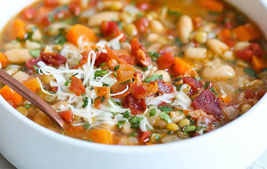 Hearty Lentil and White Bean Soup